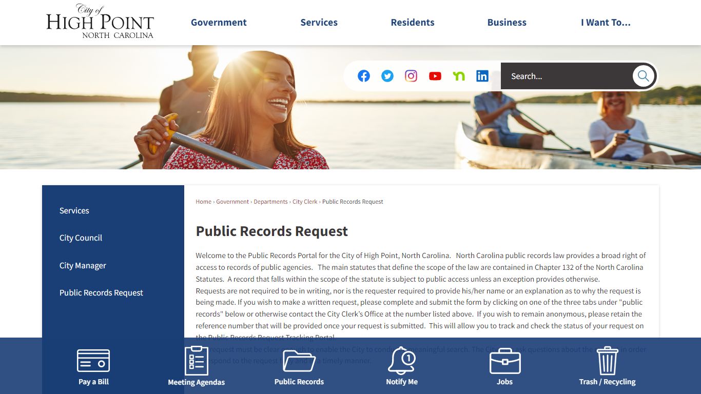 Public Records Request | High Point, NC